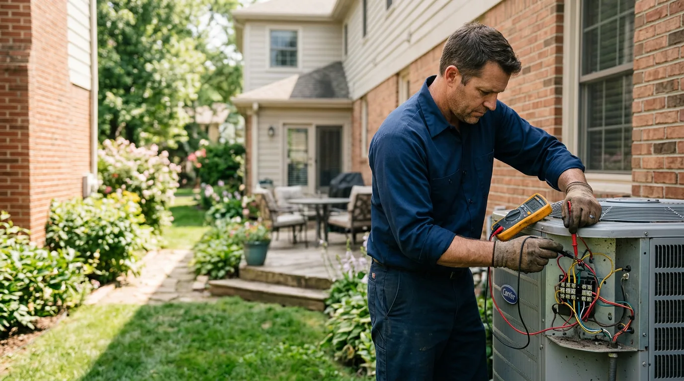 HVAC technician working near Dana, IL